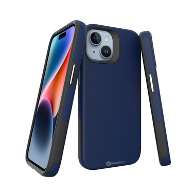 iPhone 15 Pro Max Rugged Shockproof Case Cover - Best Quality, Flexible & Strong, Lightweight, Heavy-Duty Protection, Durable - Navy